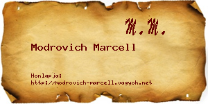 Modrovich Marcell névjegykártya